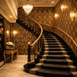 Load image into Gallery viewer, Ritz Plaza Black and Gold Art Deco Peel and Stick and Traditional Wallpaper