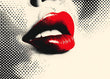 Load image into Gallery viewer, Eclectic Woman's Lips Abstract Wall Art Print