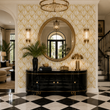 Load image into Gallery viewer, Astel Avenue Gold Art Deco Peel and Stick and Traditional Wallpaper