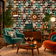 Load image into Gallery viewer, Balfe Street Mid-Century Modern Retro Peel and Stick and Traditional Wallpaper