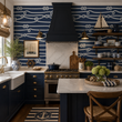 Load image into Gallery viewer, Knots Cove Blue and White Nautical Peel and Stick and Traditional Wallpaper
