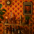 Load image into Gallery viewer, Ursula Street Orange Retro Peel and Stick and Traditional Wallpaper