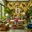 Load image into Gallery viewer, Ashburnham Mews Victorian Peacock Baroque Peel and Stick and Traditional Wallpaper
