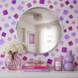 Load image into Gallery viewer, Dori Drive Purple Geometric Peel and Stick and Traditional Wallpaper