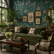 Load image into Gallery viewer, Emerald Drive Chinoiserie Peel and Stick and Traditional Wallpaper