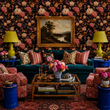 Load image into Gallery viewer, Peonies Victorian Moody Peel and Stick and Traditional Wallpaper