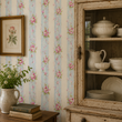 Load image into Gallery viewer, Aimee Victorian Striped Pink Floral Peel and Stick and Traditional Wallpaper
