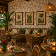 Load image into Gallery viewer, Merritt Avenue Black and White Tropical Palm Leaf Peel and Stick and Traditional Wallpaper