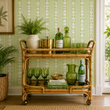Load image into Gallery viewer, Ruth Road Green Hearts and Stripes Retro Peel and Stick and Traditional Wallpaper