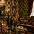 Load image into Gallery viewer, Elanor Court Elegant Moody Victorian Peel and Stick and Traditional Wallpaper