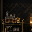 Load image into Gallery viewer, Irwin Isle Black and Gold Art Deco Peel and Stick and Traditional Wallpaper