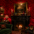 Load image into Gallery viewer, Jezebel Moody Bed of Red Roses Peel and Stick and Traditional Wallpaper