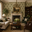 Load image into Gallery viewer, Shakespeare Crescent Victorian Damask Peel and Stick and Traditional Wallpaper