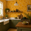 Load image into Gallery viewer, Dorothy Drive Vintage Orange Retro Floral Peel and Stick and Traditional Wallpaper