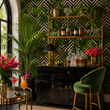 Load image into Gallery viewer, South Beach Geometric Tropical Peel and Stick and Traditional Wallpaper