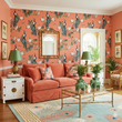 Load image into Gallery viewer, Abingdon Close Victorian Peacock Chinoiserie Peel and Stick and Traditional Wallpaper