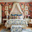 Load image into Gallery viewer, Abingdon Close Victorian Peacock Chinoiserie Peel and Stick and Traditional Wallpaper