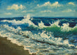 Load image into Gallery viewer, Island Beach Waves Painting Wall Art Print