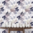 Load image into Gallery viewer, Sabine Purple Abstract Floral Watercolor Wallpaper
