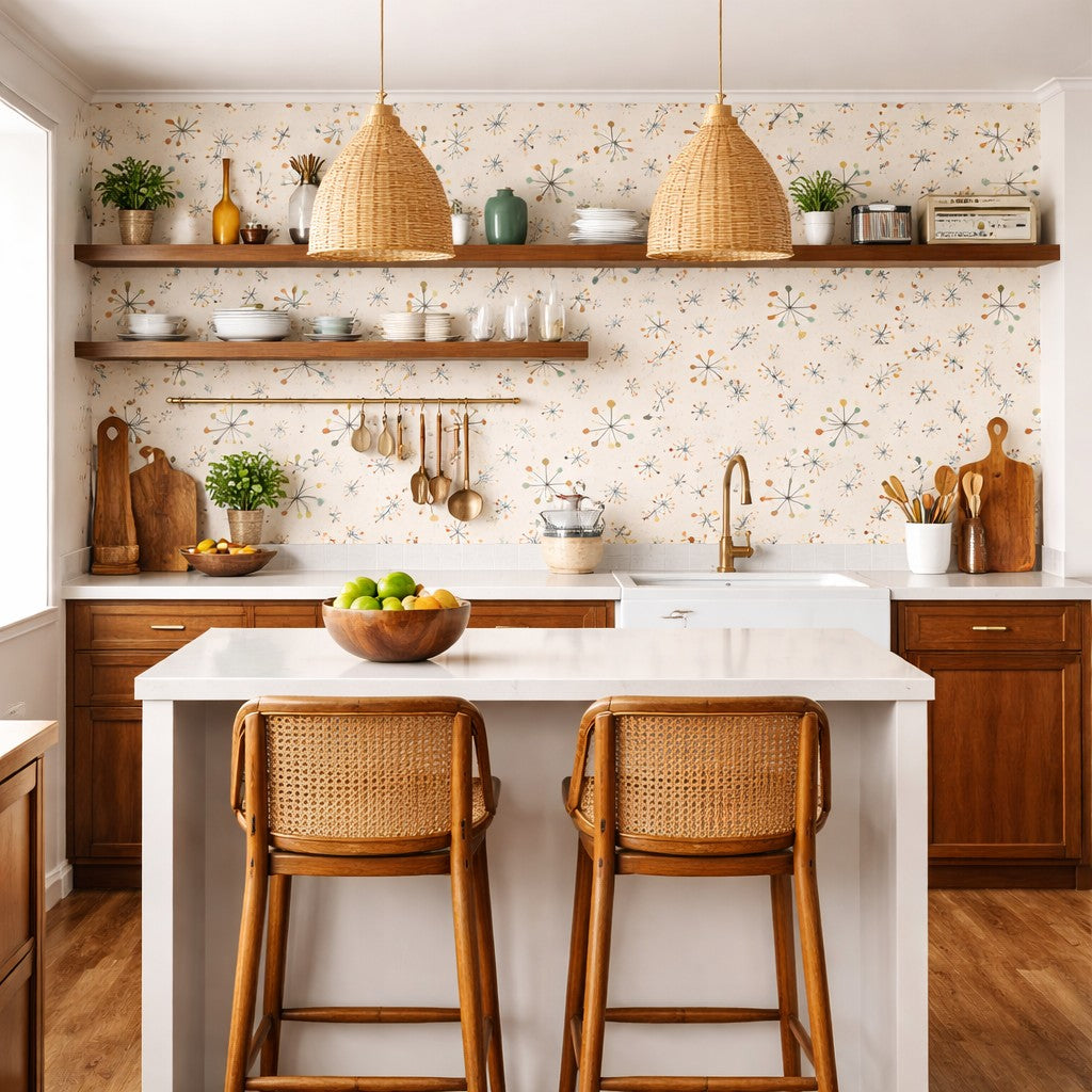 Antrim Retro Mid-Century Modern Peel and Stick and Traditional