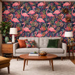 Load image into Gallery viewer, Benson Quay Retro Pink Flamingo Tropical Peel and Stick and Traditional Wallpaper