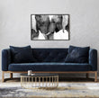 Load image into Gallery viewer, Majestic Elephants Embracing Photograph Wall Art Print