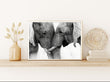 Load image into Gallery viewer, Majestic Elephants Embracing Photograph Wall Art Print
