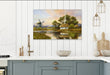 Load image into Gallery viewer, Vintage Dutch Windmill Landscape Painting Wall Art Print