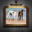 Load image into Gallery viewer, Greyhounds of Comte de Choiseul, by Jean Desire Gustav Courbet, circa 1866