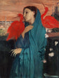 Load image into Gallery viewer, Young Woman with Ibis, by Edgar Degas, circa 1860-1862