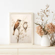 Load image into Gallery viewer, Vintage Two Birds on a Branch Drawing Wall Art Print
