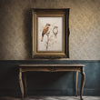 Load image into Gallery viewer, Vintage Two Birds on a Branch Drawing Wall Art Print