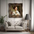 Load image into Gallery viewer, Vintage Painting of a Victorian Woman and her Cat