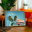 Load image into Gallery viewer, Vintage Tropical Motel and Palm Trees Wall Art Print
