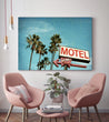 Load image into Gallery viewer, Vintage Tropical Motel and Palm Trees Wall Art Print