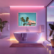 Load image into Gallery viewer, Vintage Tropical Motel and Palm Trees Wall Art Print