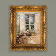 Load image into Gallery viewer, Vintage French Country Window with Flowers Wall Art Print