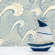 Load image into Gallery viewer, Doric Way Beach Waves Nautical Wallpaper