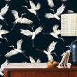 Load image into Gallery viewer, Outwich Street White Cranes Wallpaper
