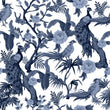 Load image into Gallery viewer, Wedgewood Walk Victorian Peacock Chinoiserie Wallpaper
