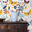 Load image into Gallery viewer, Anna's Garden Butterfly Garden Botanical Wallpaper