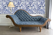 Load image into Gallery viewer, Abberely Mews Victorian Blue Toile Wallpaper