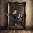 Load image into Gallery viewer, The Painter Agnes Paulsen at Her Easel, by Julius Paulsen, circa 1886