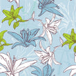Load image into Gallery viewer, Botanical Wallpaper, Lily Wallpaper, Flower Wallpaper, Floral Wallpaper, Peel and Stick Wallpaper, Fabric Wallpaper
