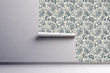 Load image into Gallery viewer, Blue and white boho paisley peel and stick wallpaper.