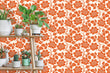 Load image into Gallery viewer, Mid Century Modern floral vintage peel and stick wallpaper