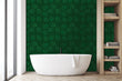 Load image into Gallery viewer, Green botanical Victorian wallpaper