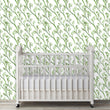 Load image into Gallery viewer, Green botanical peel and stick wallpaper