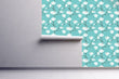 Load image into Gallery viewer, Blue Victorian floral peel and stick wallpaper