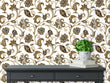 Load image into Gallery viewer, Gold and blue Victorian baroque peel and stick wallpaper
